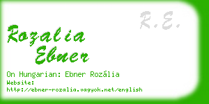 rozalia ebner business card